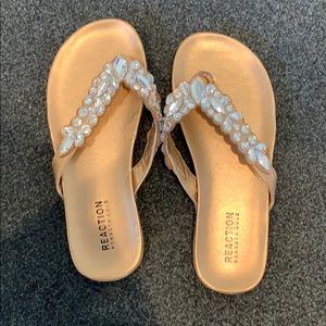 Reaction Kenneth Cole girls jeweled flip flops